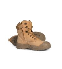 Wheat High Leg ZipSider Boot w/Scuff Cap
