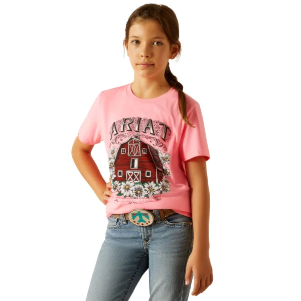 Ariat Girls Floral Farm Tee