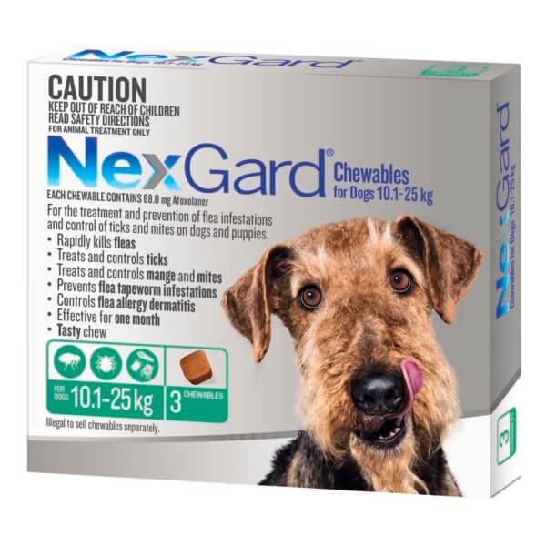 Nexgard Chews 10-25KG 3pk