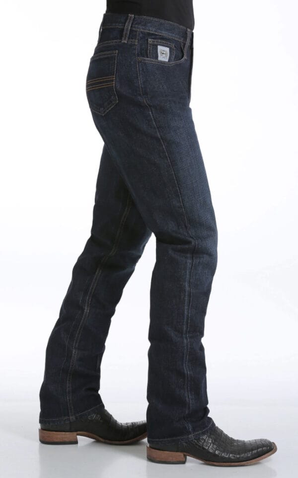 Cinch Silver Label Slim Mid Straight Leg Dark Jeans - Image 2