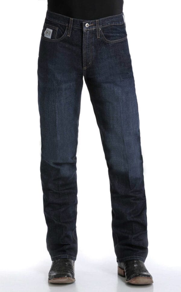 Cinch Silver Label Slim Mid Straight Leg Dark Jeans - Image 3