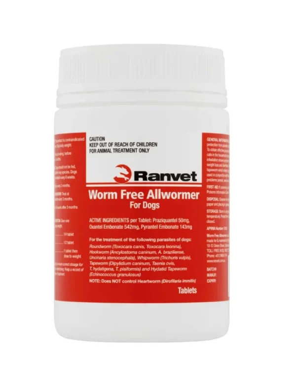 Ranvet All Wormer 10kg x 50 Tabs