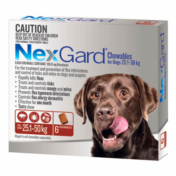 Nexgard Chews 25.1-50KG 6 pk