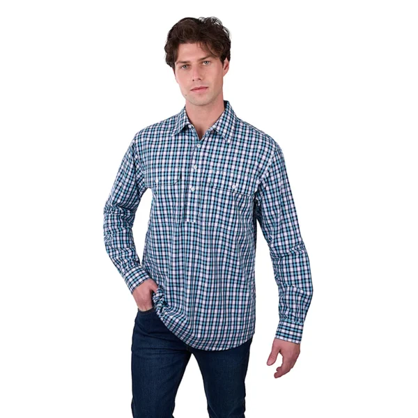 Hard Slog Mens Rui 1/2 PLKT LS Shirt
