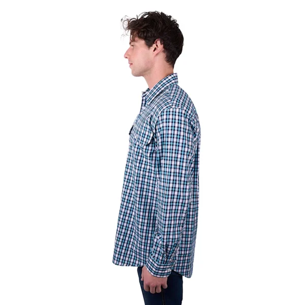 Hard Slog Mens Rui 1/2 PLKT LS Shirt - Image 2