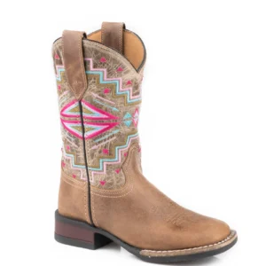 Roper Kids Monterey Aztec Tan Boot