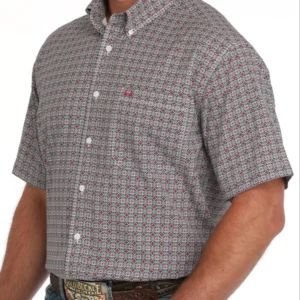 Cinch Mens Medallion Print SS Shirt