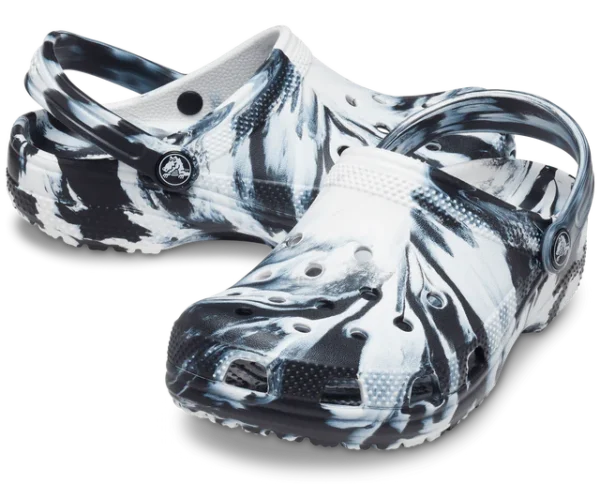 CROCS Classic Marbled White/Black - Image 2