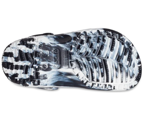 CROCS Classic Marbled White/Black - Image 4