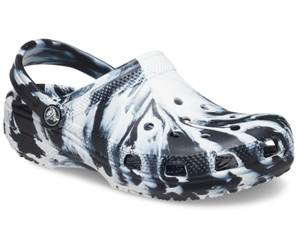 CROCS Classic Marbled White/Black - Image 5