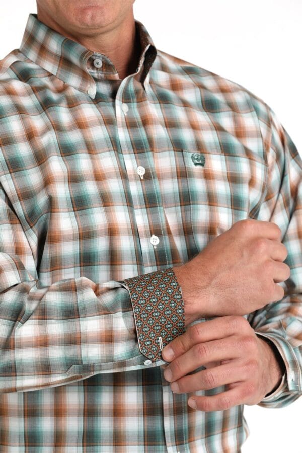 Cinch Mens Long Sleeve Shirt White - Image 3