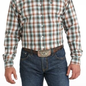 Cinch Mens Long Sleeve Shirt White