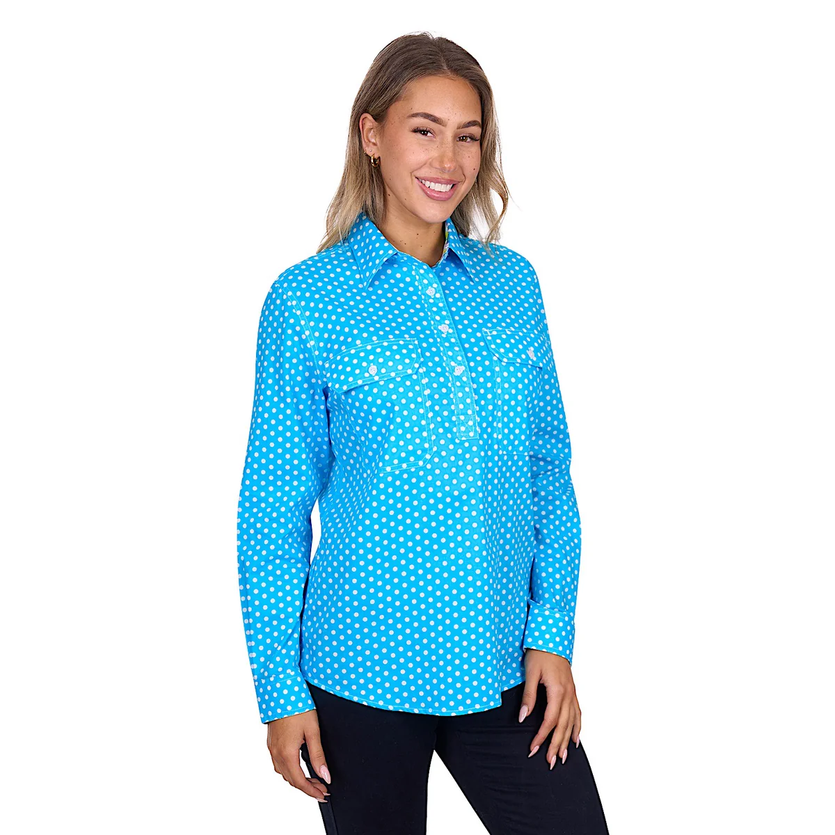Hard Slog Womens Sia 1/2 PLKT LS Shirt