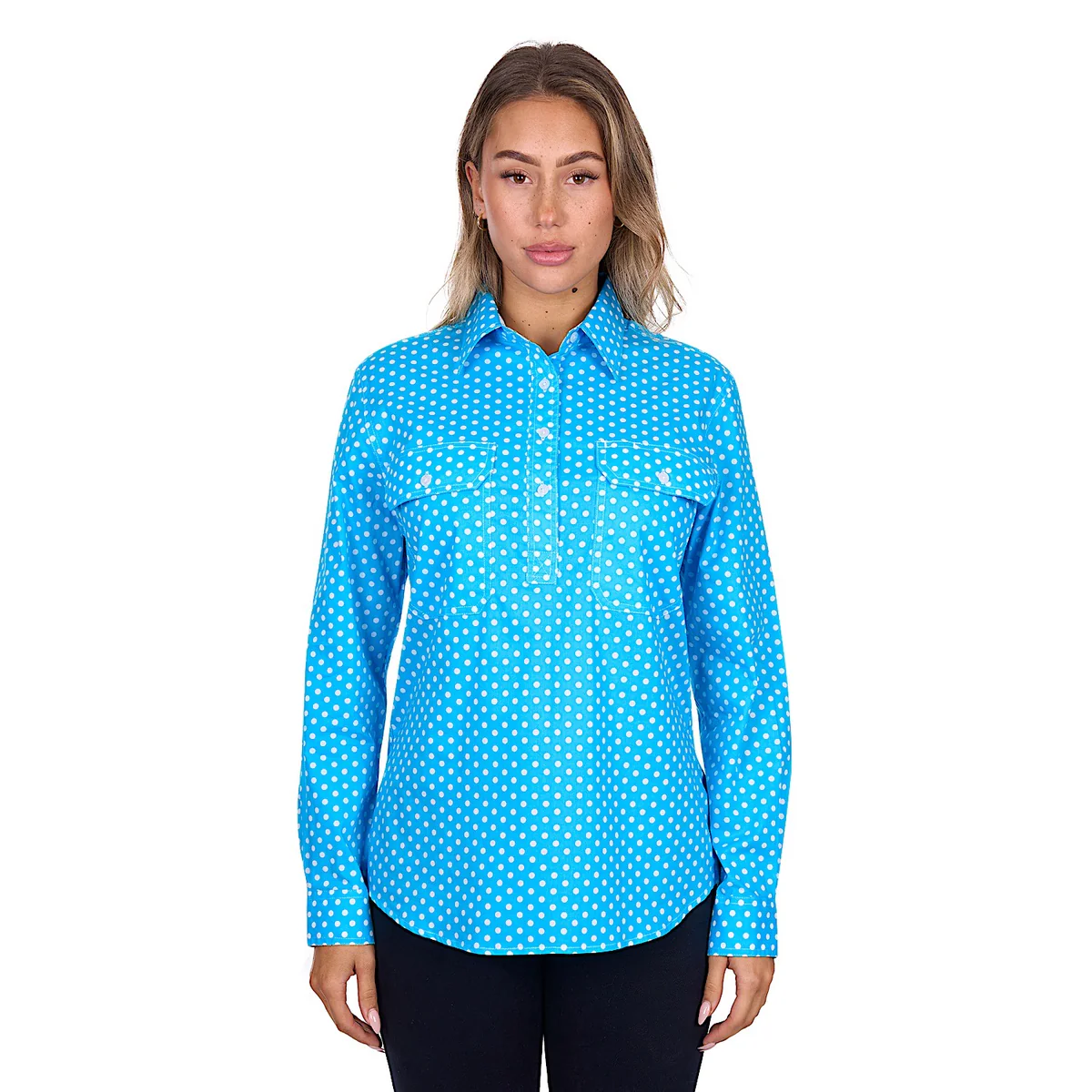 Hard Slog Womens Sia 1/2 PLKT LS Shirt - Image 2