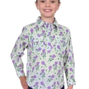 Hard Slog Kids Lynn 1/2 PLKT LS Shirt