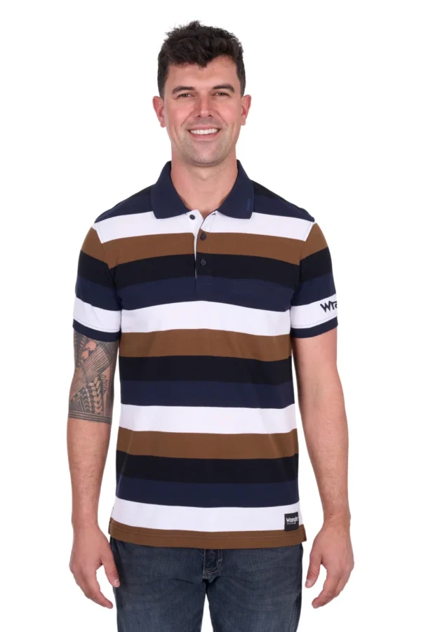 Wrangler Mens Walter 1PKT SS Polo - Image 2