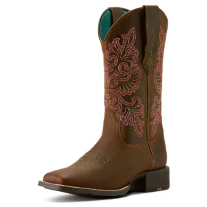 Ariat Womens Round Up Wide Square Toe Stretchfit Boot