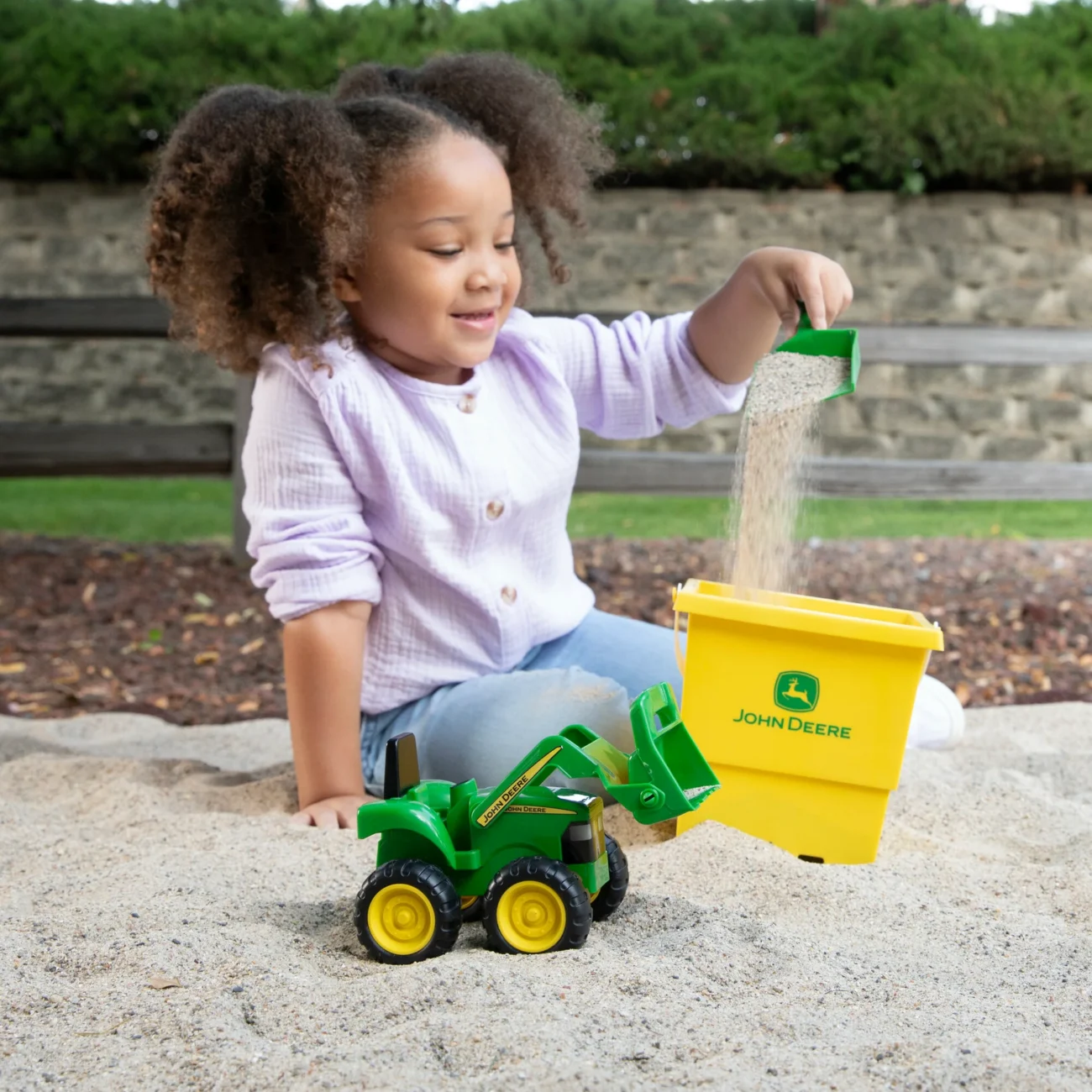 John Deere Childrens Sand Pit Value Set with Bucket and Shovel - Image 4