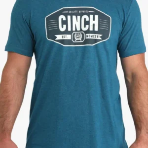 CINCH MENS TEAL T-SHIRT