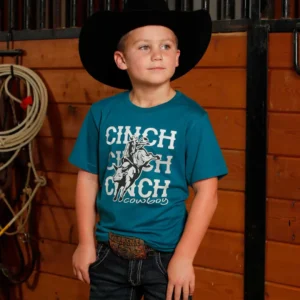 CINCH KIDS TEAL TEE