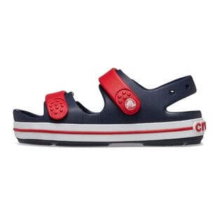 Crocs Kids Crocband Cruiser Sandal Navy & Varsity Red - Image 3